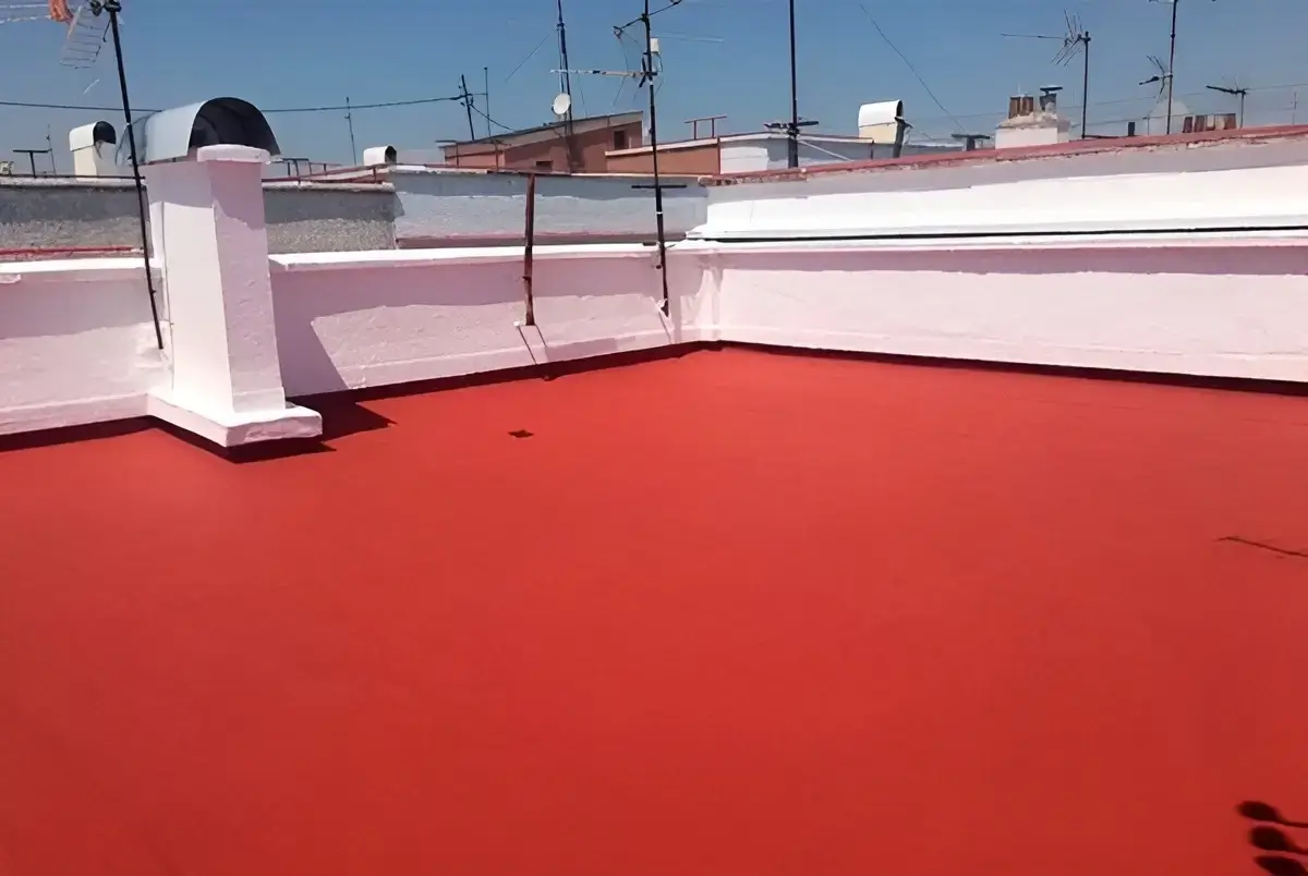 Reparación e impermeabilización de terraza hecha por Los Pintores Badalona